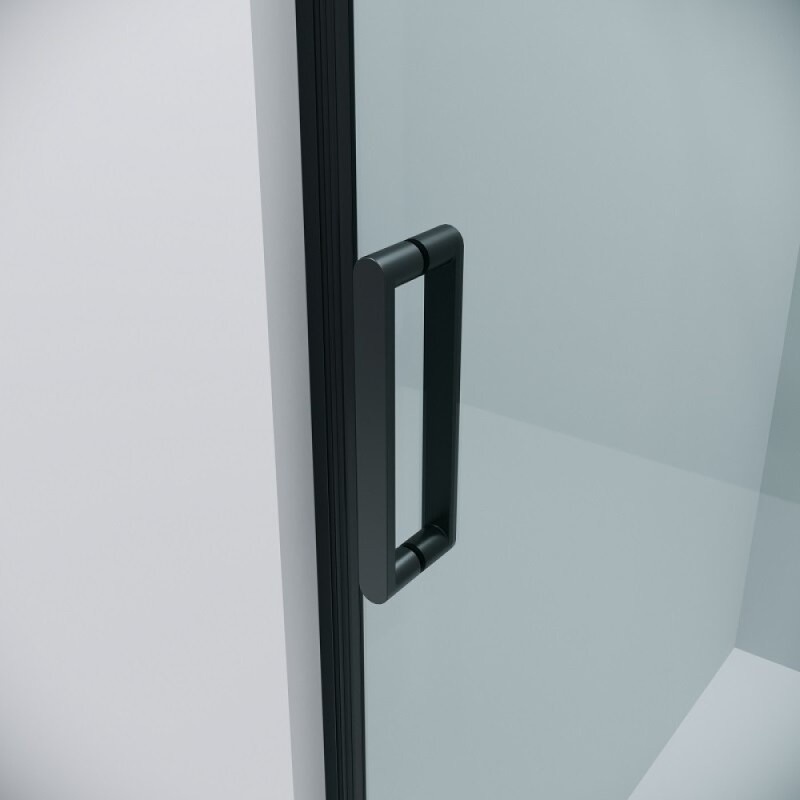 Душевой уголок Grossman Classic 120.K33.04.1070.21.00, 100 х 70 см, стекло прозрачное, профиль черный матовый