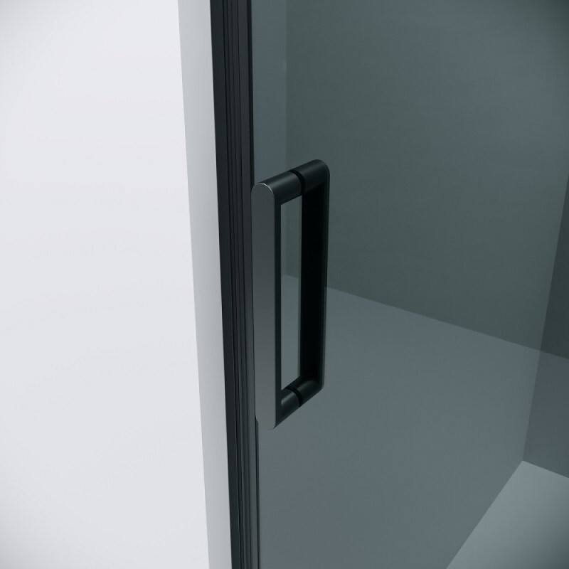 Душевой уголок Grossman Classic 120.K33.04.1070.21.10, 100 х 70 см, стекло тонированное, профиль черный матовый