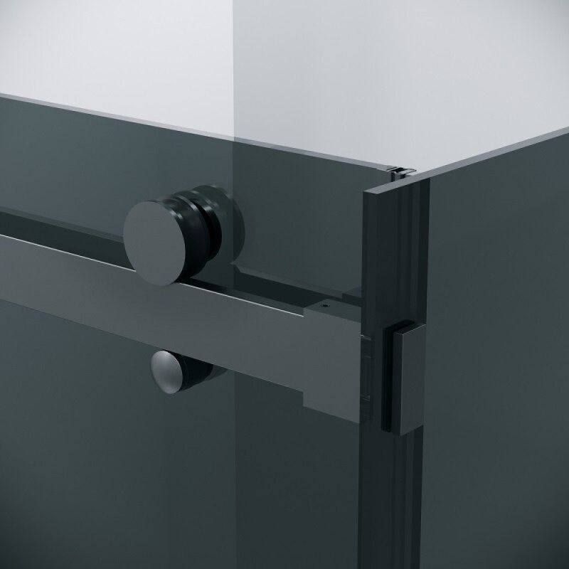 Душевой уголок Grossman Classic 120.K33.04.1080.21.10, 100 х 80 см, стекло тонированное, профиль черный матовый