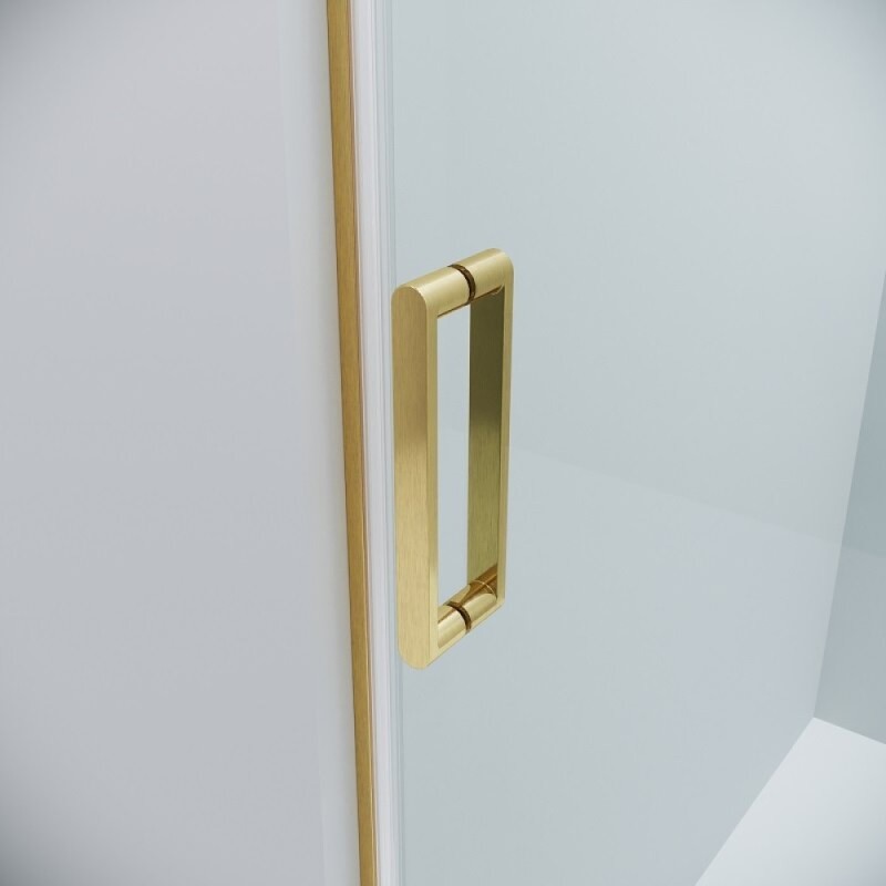 Душевой уголок Grossman Classic 120.K33.04.1080.32.00, 100 х 80 см, стекло прозрачное, профиль золото сатин