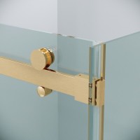 Душевой уголок Grossman Classic 120.K33.04.1080.32.00, 100 х 80 см, стекло прозрачное, профиль золото сатин