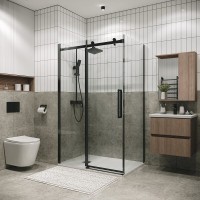 Душевой уголок Grossman Classic 120.K33.04.1080.42.00, 100 х 80 см, стекло прозрачное, профиль графит сатин