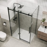 Душевой уголок Grossman Classic 120.K33.04.1180.42.00, 110 х 80 см, стекло прозрачное, профиль графит сатин