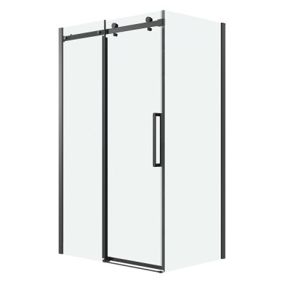 Душевой уголок Grossman Classic 120.K33.04.1190.21.00, 110 х 90 см, стекло прозрачное, профиль черный матовый