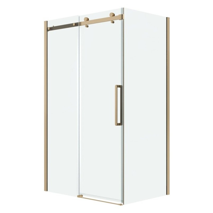 Душевой уголок Grossman Classic 120.K33.04.1190.32.00, 110 х 90 см, стекло прозрачное, профиль золото сатин