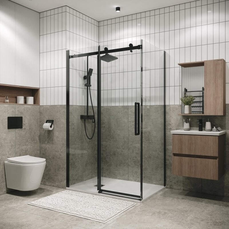 Душевой уголок Grossman Classic 120.K33.04.1280.42.00, 120 х 80 см, стекло прозрачное, профиль графит сатин