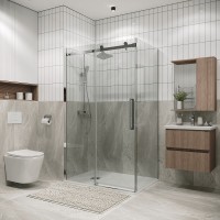 Душевой уголок Grossman Classic 120.K33.04.1290.10.00, 120 х 90 см, стекло прозрачное, профиль хром