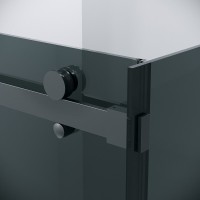 Душевой уголок Grossman Classic 120.K33.04.1290.21.10, 120 х 90 см, стекло тонированное, профиль черный матовый