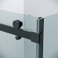 Душевой уголок Grossman Classic 120.K33.04.1380.21.00, 130 х 80 см, стекло прозрачное, профиль черный матовый