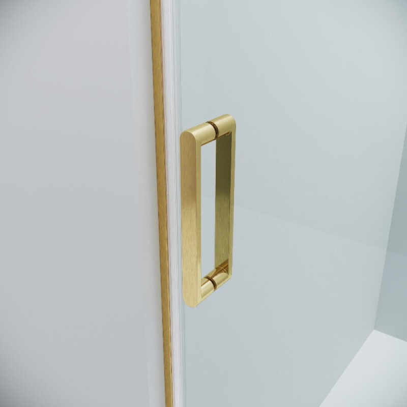 Душевой уголок Grossman Classic 120.K33.04.1380.32.00, 130 х 80 см, стекло прозрачное, профиль золото сатин