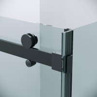Душевой уголок Grossman Classic 120.K33.04.1470.21.00, 140 х 70 см, стекло прозрачное, профиль черный матовый