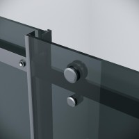 Душевой уголок Grossman Classic 120.K33.04.1510.21.10, 150 х 100 см, стекло тонированное, профиль черный матовый