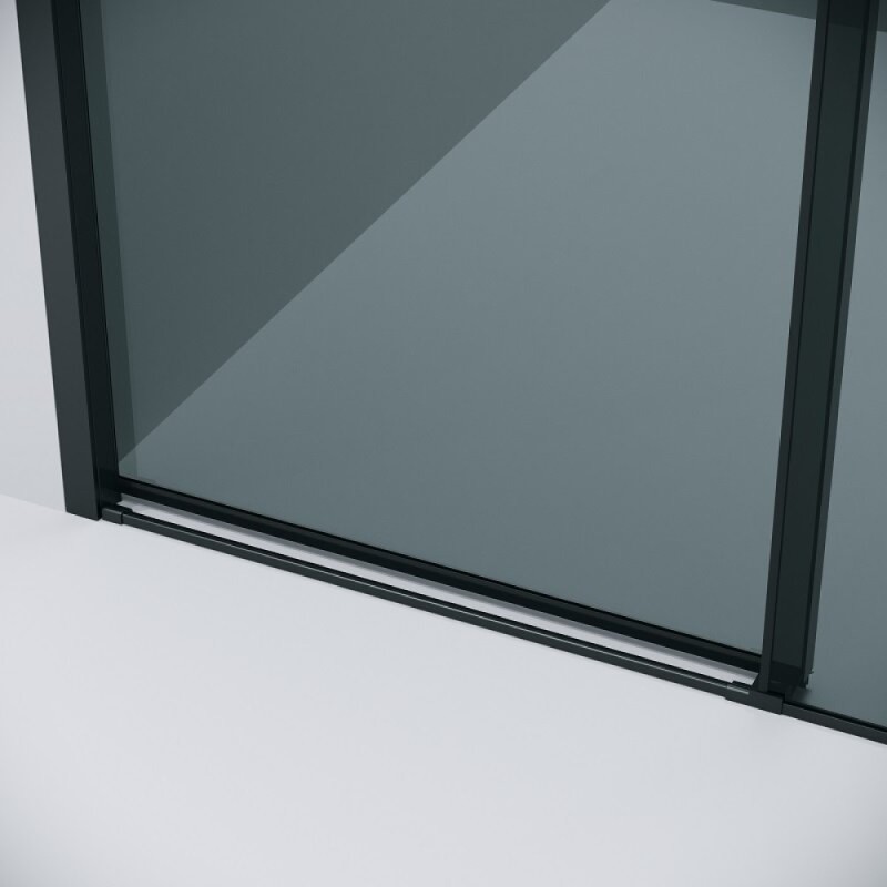 Душевой уголок Grossman Style 120.K33.05.1090.21.10, 100 х 90 см, стекло тонированное, профиль черный матовый