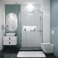 Душевой уголок Grossman Style 120.K33.05.1110.10.00, 110 х 100 см, стекло прозрачное, профиль хром