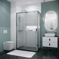 Душевой уголок Grossman Style120.K33.05.1190.10.02, 110 х 90 см, стекло шиншилла, профиль хром