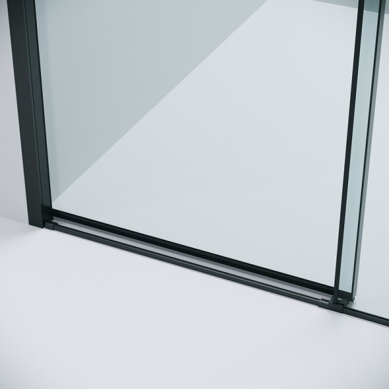 Душевой уголок Grossman Style120.K33.05.1190.21.00, 110 х 90 см, стекло прозрачное, профиль черный матовый