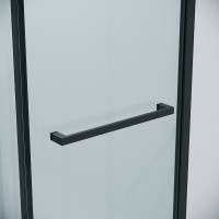 Душевой уголок Grossman Style120.K33.05.1190.21.00, 110 х 90 см, стекло прозрачное, профиль черный матовый