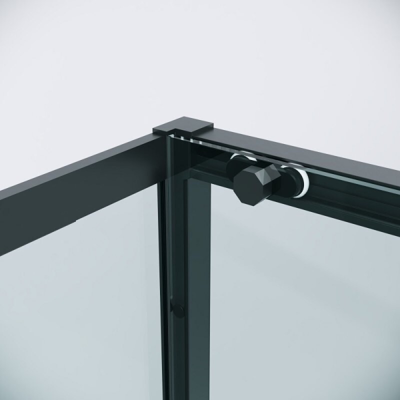 Душевой уголок Grossman Style120.K33.05.1190.21.00, 110 х 90 см, стекло прозрачное, профиль черный матовый