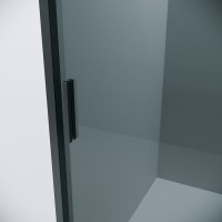 Душевой уголок Grossman Style120.K33.05.1190.21.10, 110 х 90 см, стекло тонированное, профиль черный матовый
