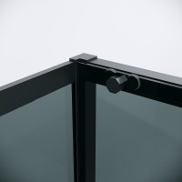 Душевой уголок Grossman Style120.K33.05.1190.21.10, 110 х 90 см, стекло тонированное, профиль черный матовый