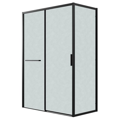 Душевой уголок Grossman Style120.K33.05.1190.21.02, 110 х 90 см, стекло шиншилла, профиль черный матовый