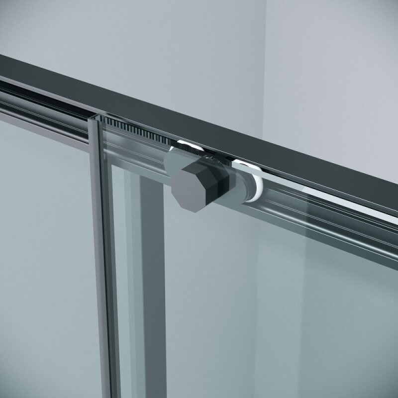 Душевой уголок Grossman Style 120.K33.05.1270.21.00, 120 х 70 см, стекло прозрачное, профиль черный матовый