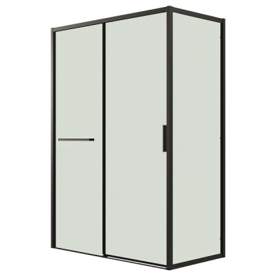 Душевой уголок Grossman Style 120.K33.05.1380.21.00, 130 х 80 см, стекло прозрачное, профиль черный матовый