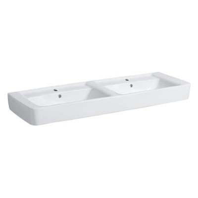Раковина Geberit Renova Nr. 1 122130000, 130 см, сдвоенная, керамика, белая