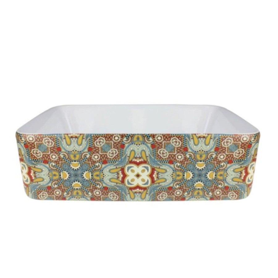 Раковина Bronze de Luxe Cozy, 48 см, цвет белый с рисунком, 1237V