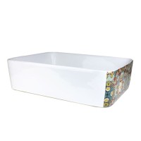 Раковина Bronze de Luxe Cozy, 48 см, цвет белый с рисунком, 1237V