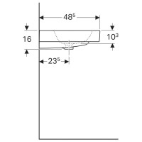 Раковина Geberit iCon 124025000, 120 см, керамика, белая