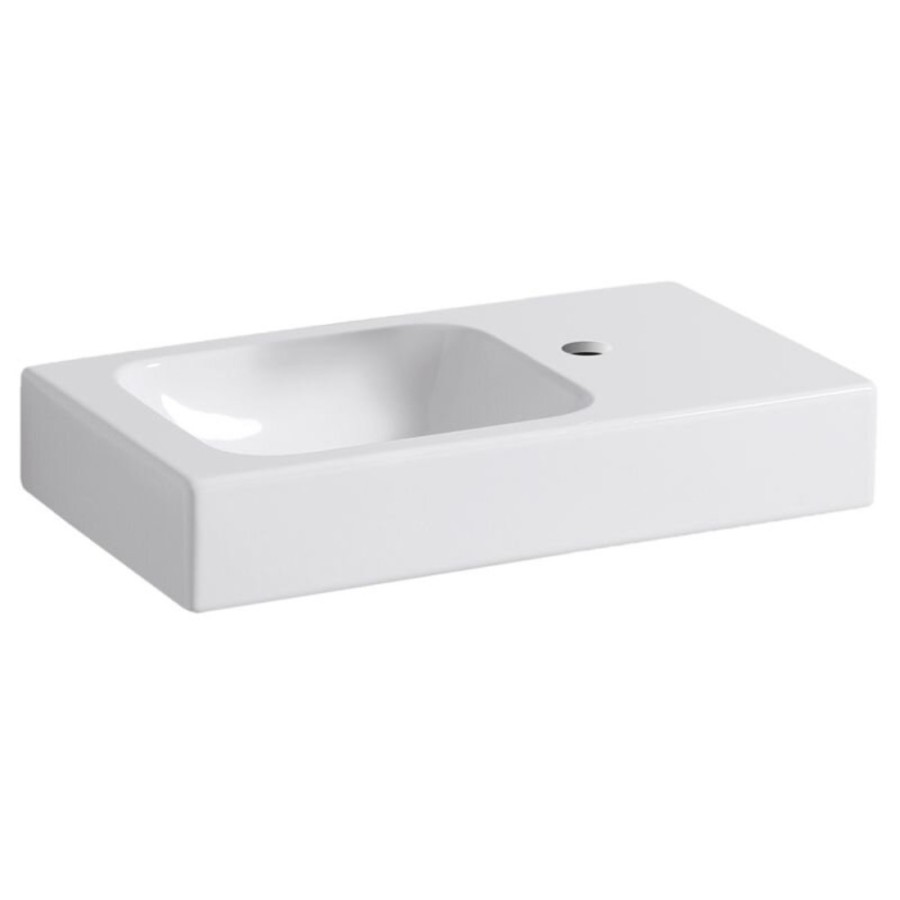 Раковина Geberit iCon 124053000/124153000, 53 см, L/R, xs, керамика, белая