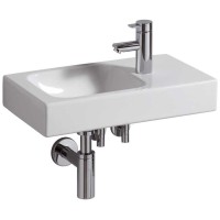 Раковина Geberit iCon 124053000/124153000, 53 см, L/R, xs, керамика, белая