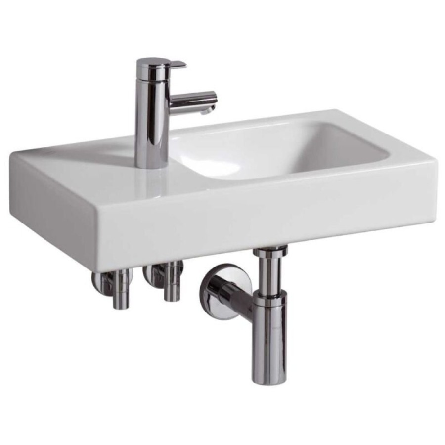 Раковина Geberit iCon 124053000/124153000, 53 см, L/R, xs, керамика, белая