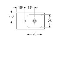 Раковина Geberit iCon 124053000/124153000, 53 см, L/R, xs, керамика, белая