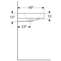 Раковина Geberit iCon 124060000, 60 см, керамика, белая