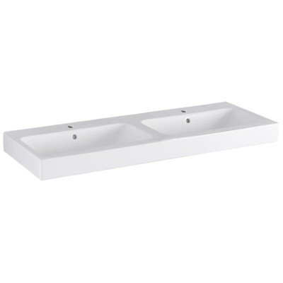 Раковина Geberit iCon 124120000, 120 см, сдвоенная, керамика, белая