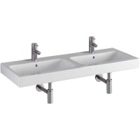 Раковина Geberit iCon 124120000, 120 см, сдвоенная, керамика, белая