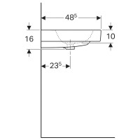 Раковина Geberit iCon 124120000, 120 см, сдвоенная, керамика, белая