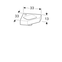 Раковина Geberit iCon 124729000, 46 см, фарфор, белая