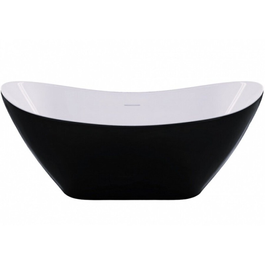 Ванна акриловая Frank F6107, 12520, 170 х 75 см, цвет белый/черный