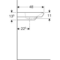 Раковина Geberit myDay 125460600, 60 см, фарфор, белая