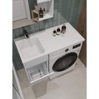 Тумба под стиральную машинку на заказ Orange Sistema 100-130 см, напольная/подвесная, мультиколор