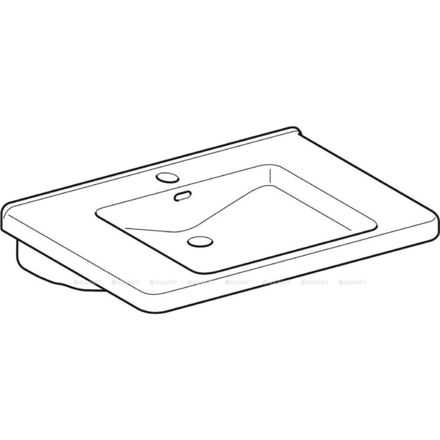 Раковина Geberit Renova Comfort Square 128575000, 75 см, фарфор, белая