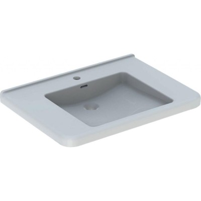 Раковина Geberit Renova Comfort Square 128575000, 75 см, фарфор, белая