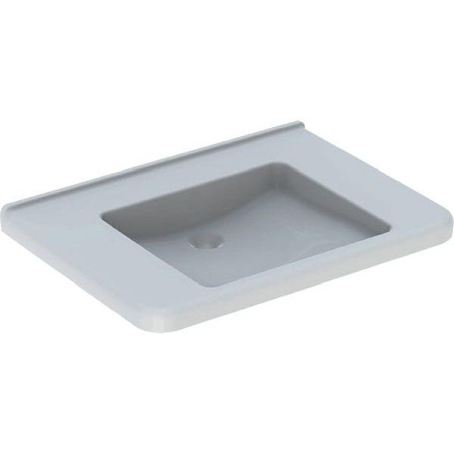 Раковина Geberit Renova Comfort Square 128576000, 75 см, фарфор, белая
