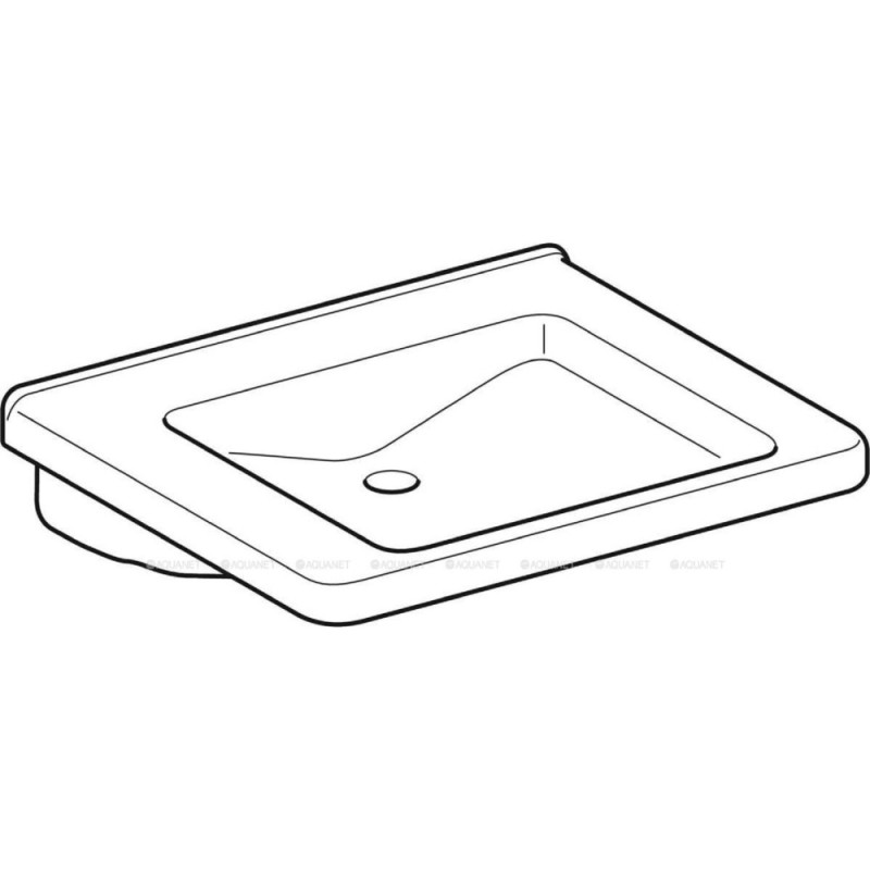 Раковина Geberit Renova Comfort Square 128666000, 65 см, фарфор, белая