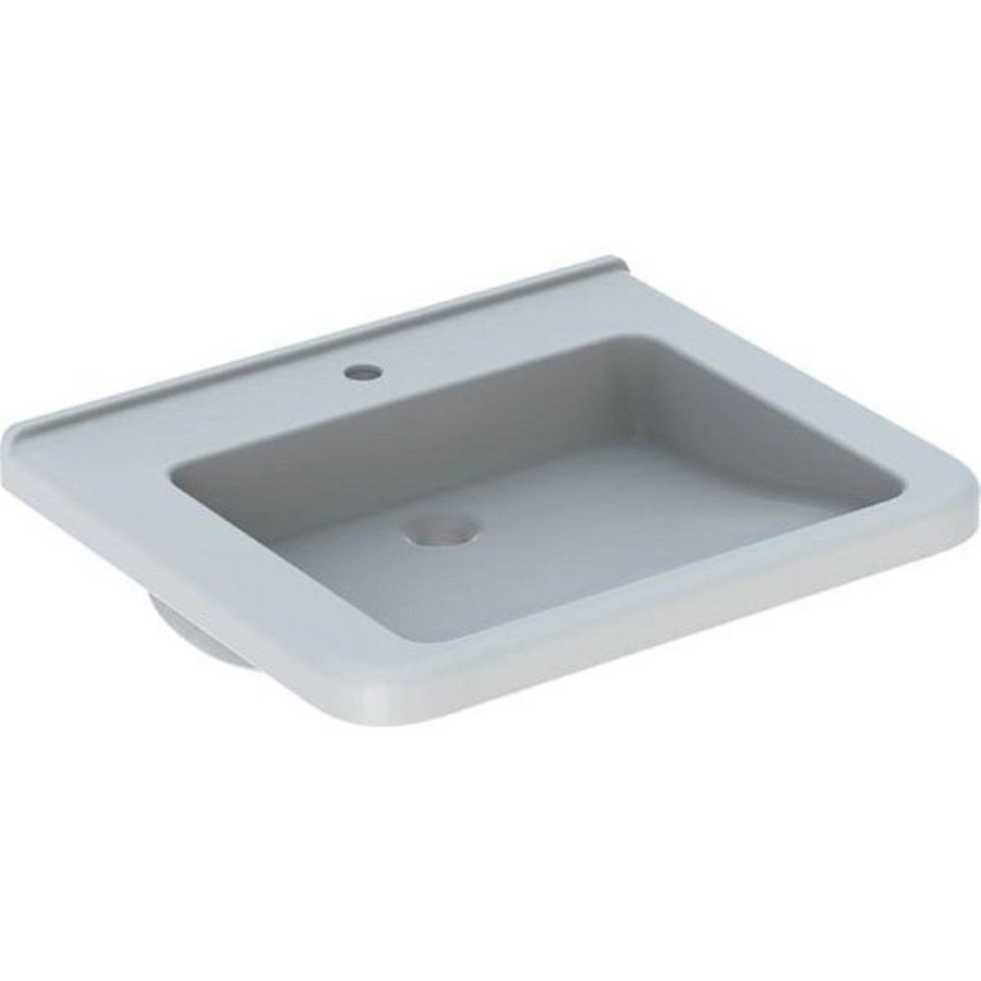 Раковина Geberit Renova Comfort Square 128667000, 65 см, фарфор, белая