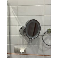 Косметическое зеркало Timo Saona 13074/00, 20 см, с подсветкой, 5х увеличение, цвет хром