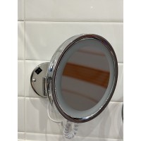 Косметическое зеркало Timo Saona 13074/00, 20 см, с подсветкой, 5х увеличение, цвет хром